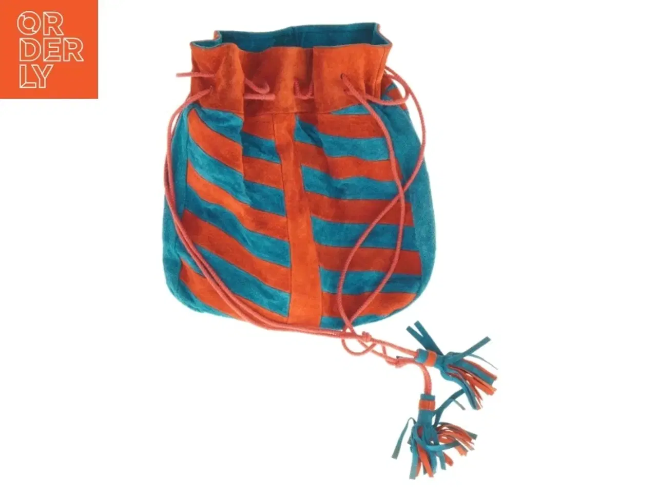 Billede 2 - Ruskinds pose taske med snorelukning (str. 26 x 27 cm)