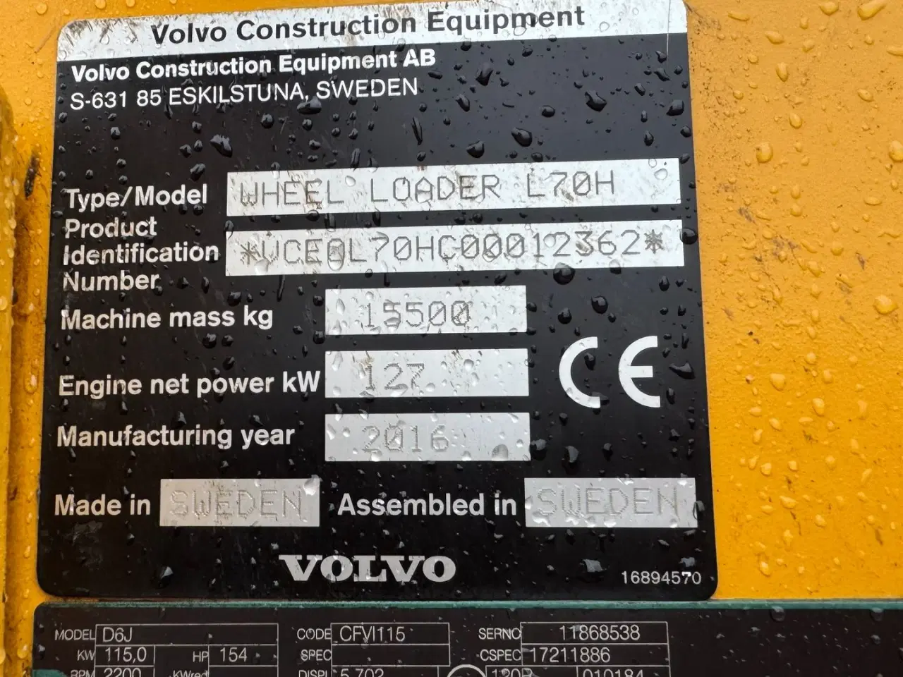 Billede 13 - Volvo L 70 H VELHOLDT OG MED GODE DÆK!