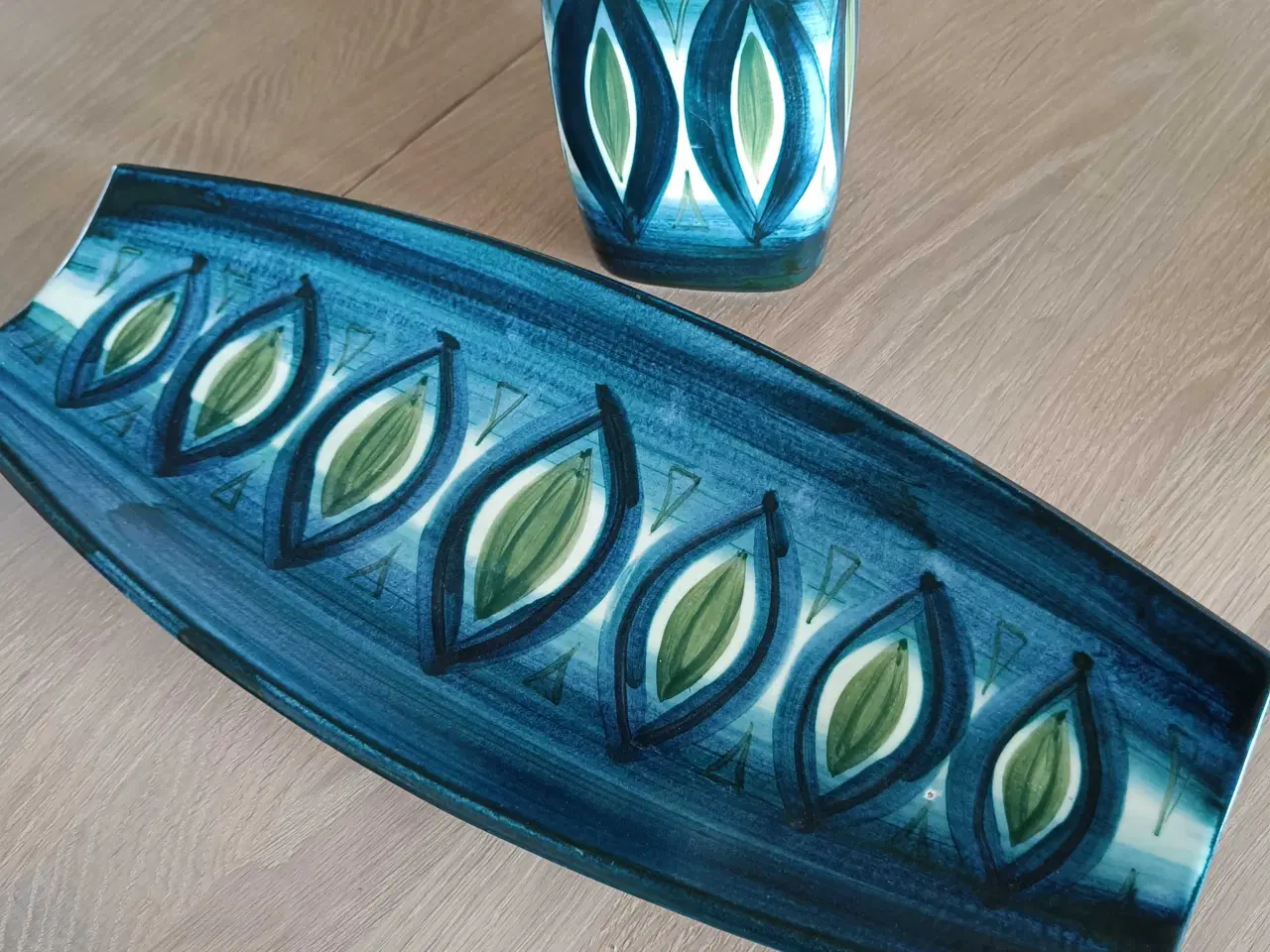 Billede 1 - Knabstrup vase og fad