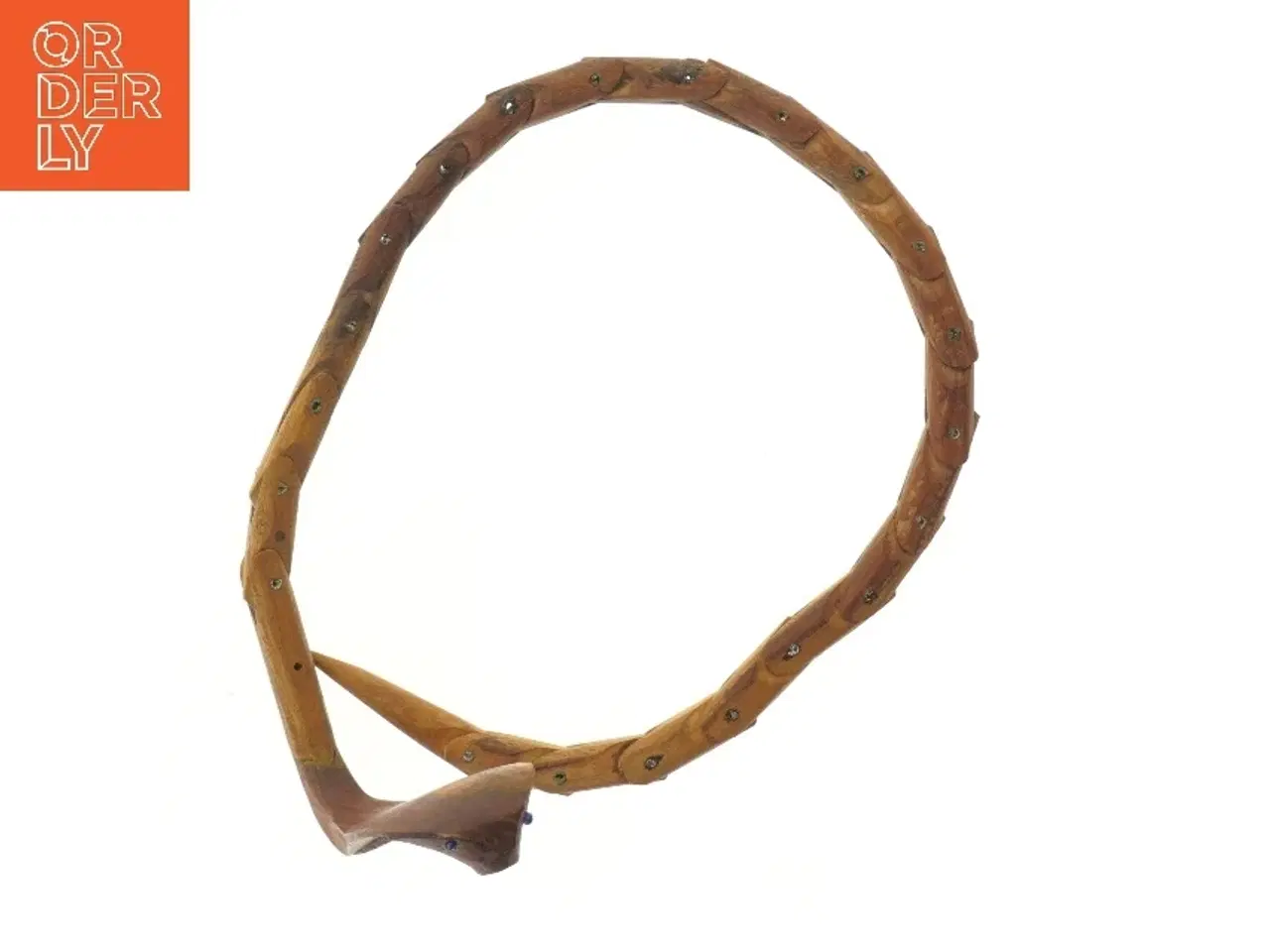 Billede 2 - Dekorativ håndlavet træslange (str. 96,5 cm)