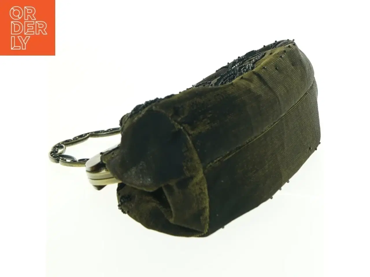 Billede 2 - Vintage broderet aftenpung med kædehåndtag (str. 35 x 24 cm)