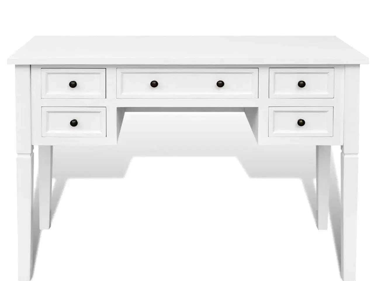 Billede 3 - Skrivebord med fem skuffer hvid