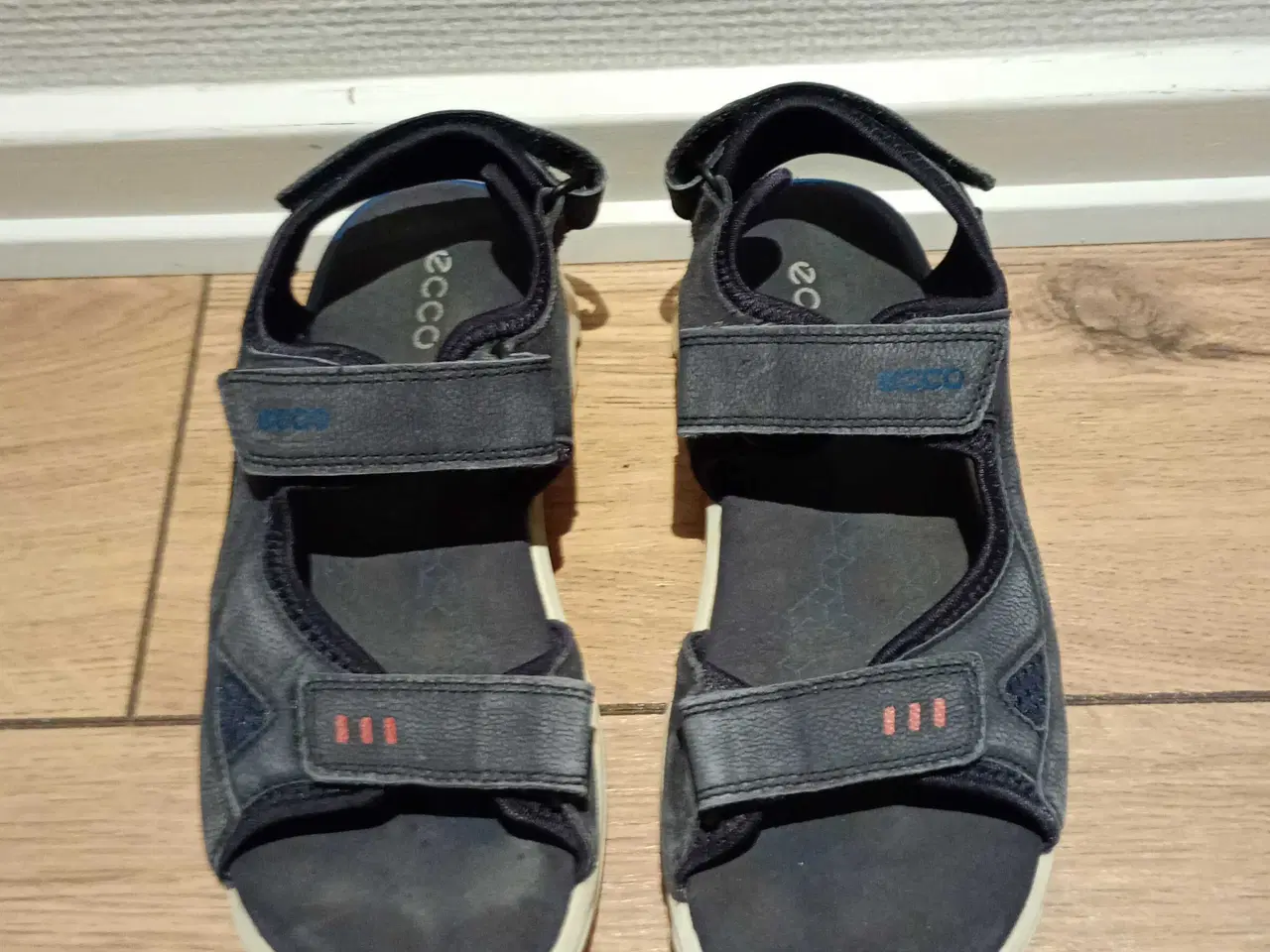 Billede 1 - Fine damesandaler, Ecco, blaa, skind, str. 37.