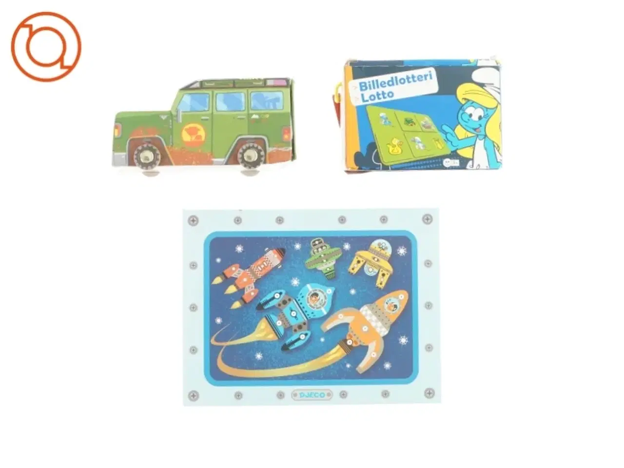 Billede 1 - Djeco hammerbræt, Puslespilsbil og Billedlotteri