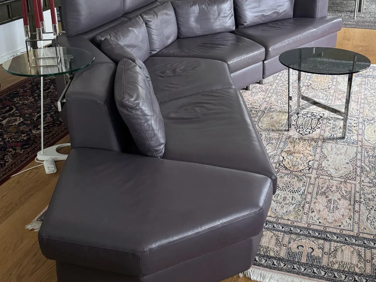 Billede 8 - Rolf Benz modulsofa i grålilla læder RB200FT 