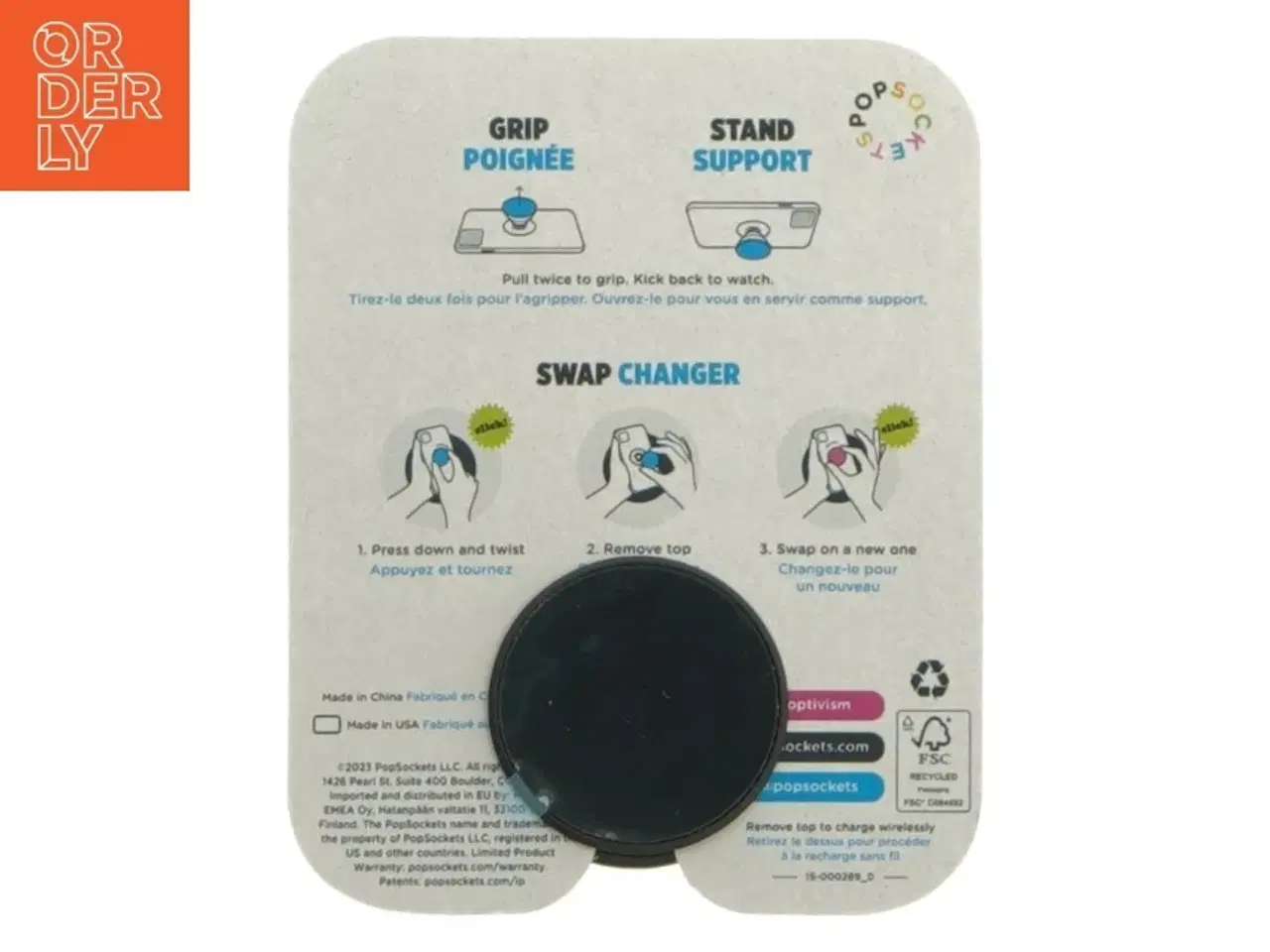 Billede 2 - PopSocket PopGrip fra 7 Days (str. 4 cm)