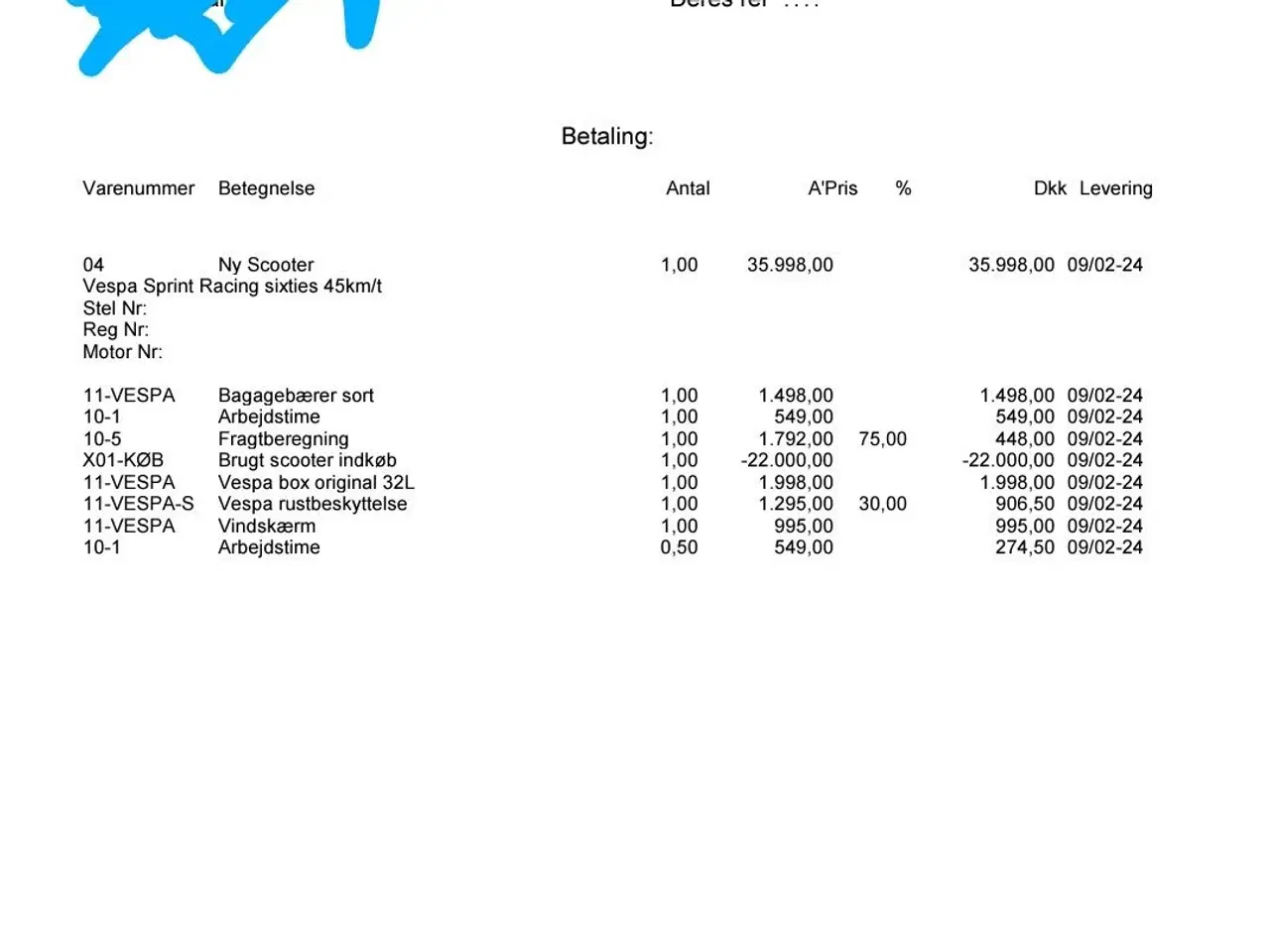 Billede 8 - Vespa Sprint 45 fra 2024, Mega Flot.