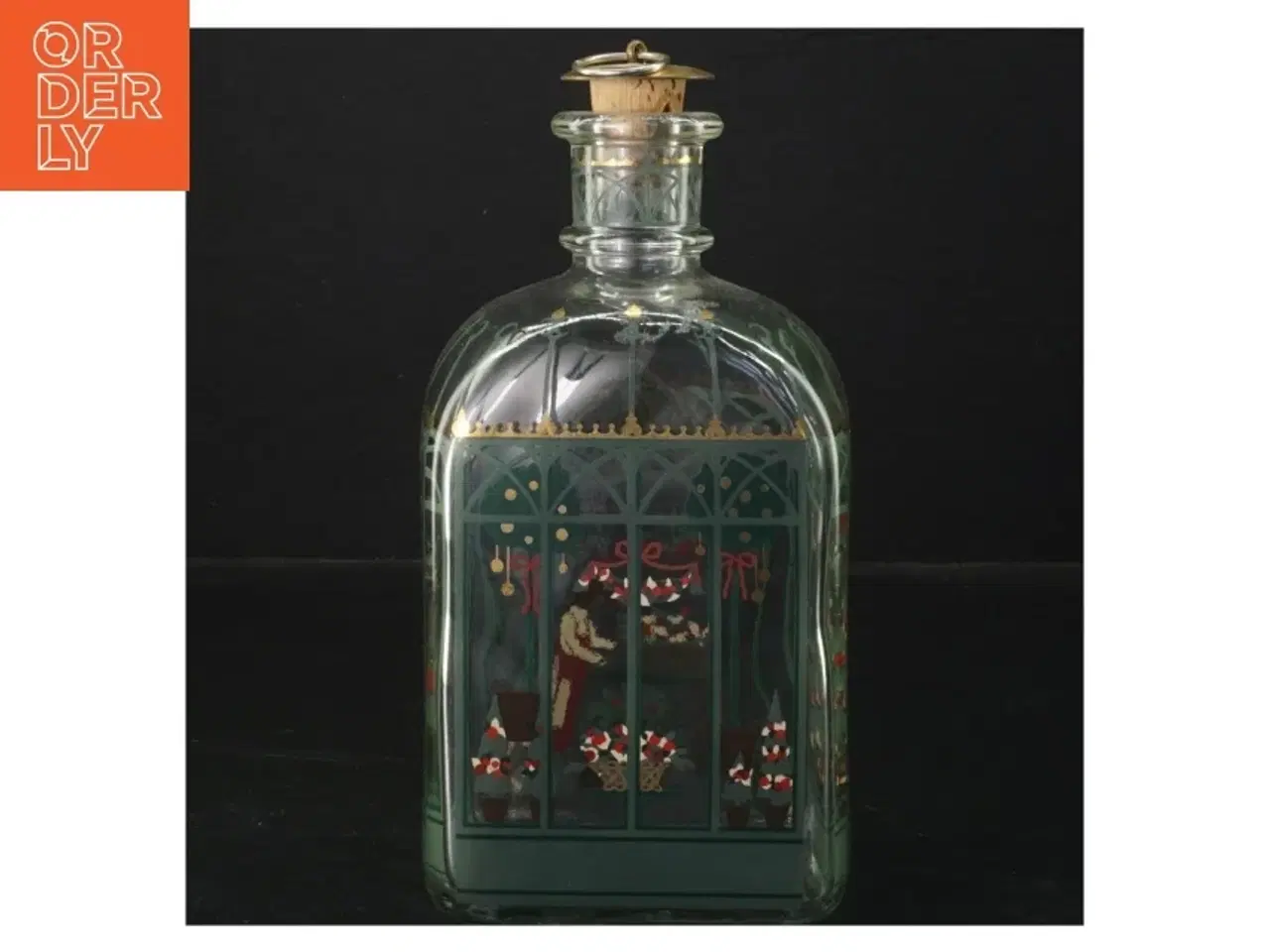 Billede 3 - Snapse flaske til julesnaps (str. 19 cm) fra Holmegaard