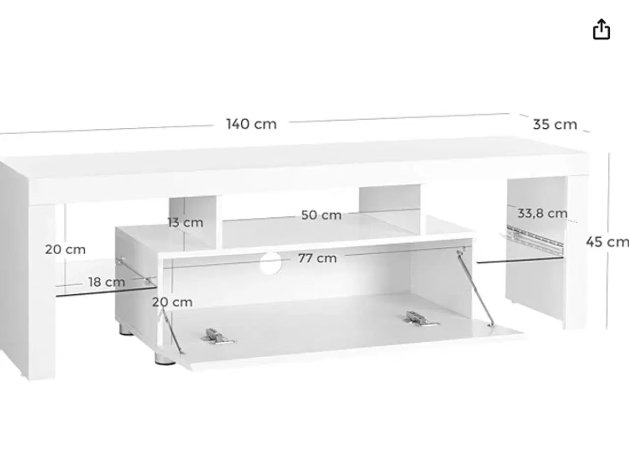 Billede 3 - Tv bord, b: 35 l: 140 h: 45