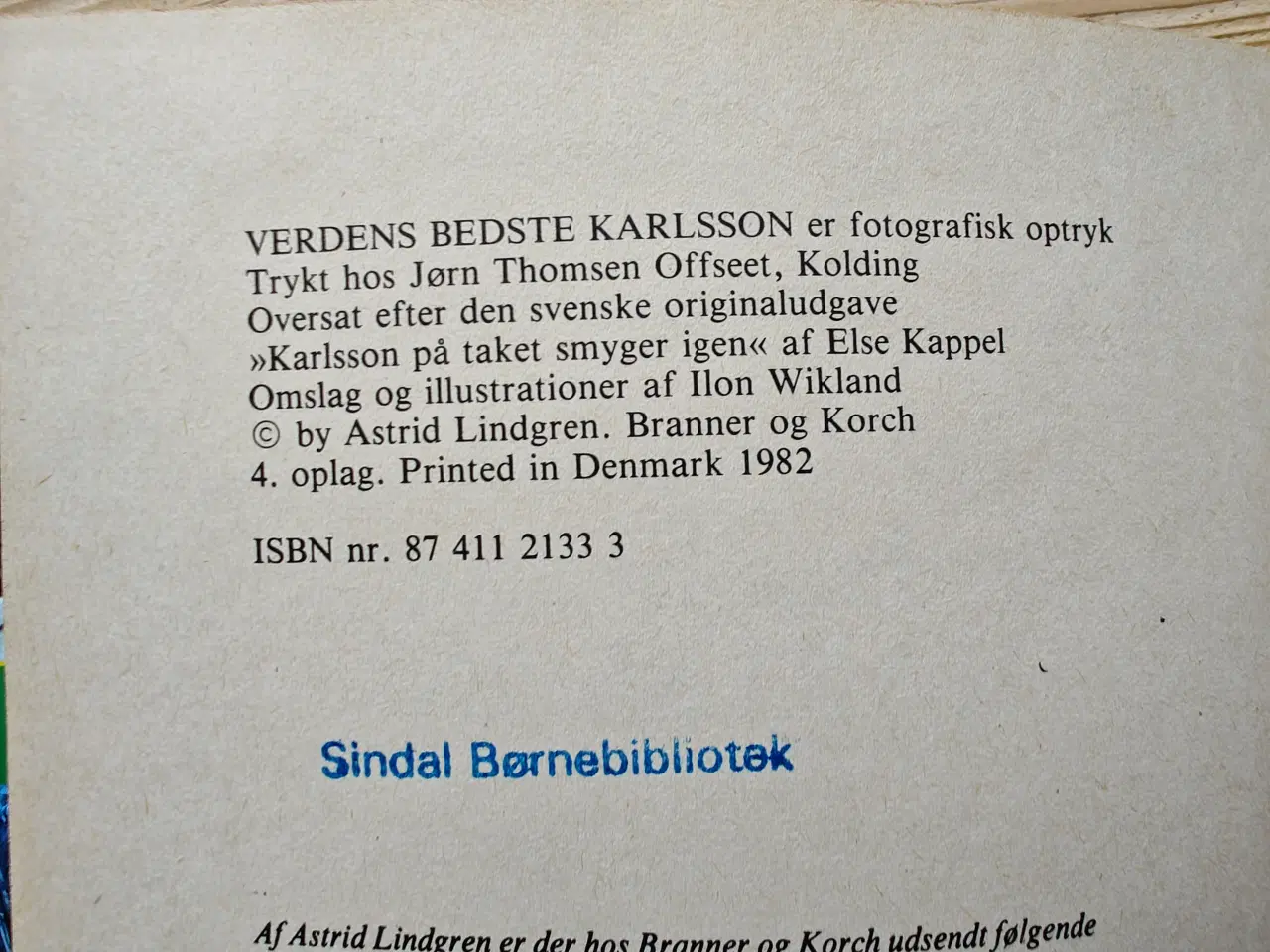 Billede 2 - Verdens bedste Karlsson BOG af Astrid Lindgren