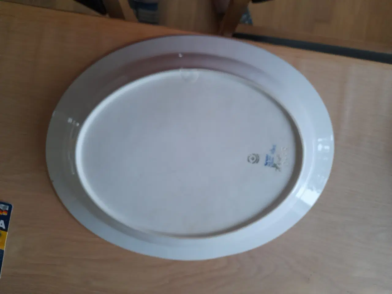 Billede 4 - Blå Blomst ovalt fad.