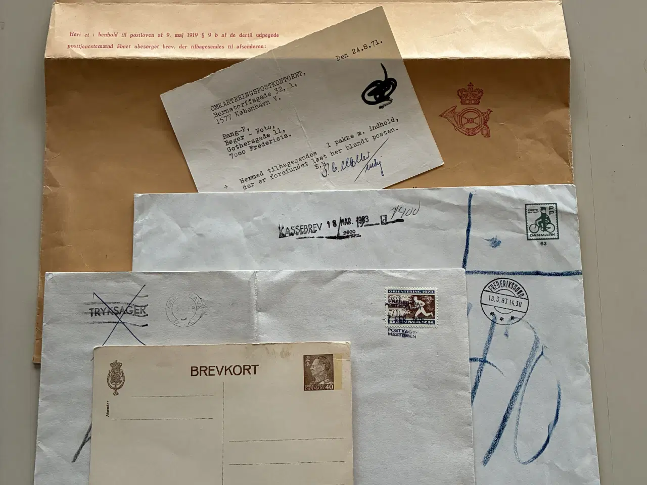 Billede 2 - Frimærke helsager stempler postnoteringer