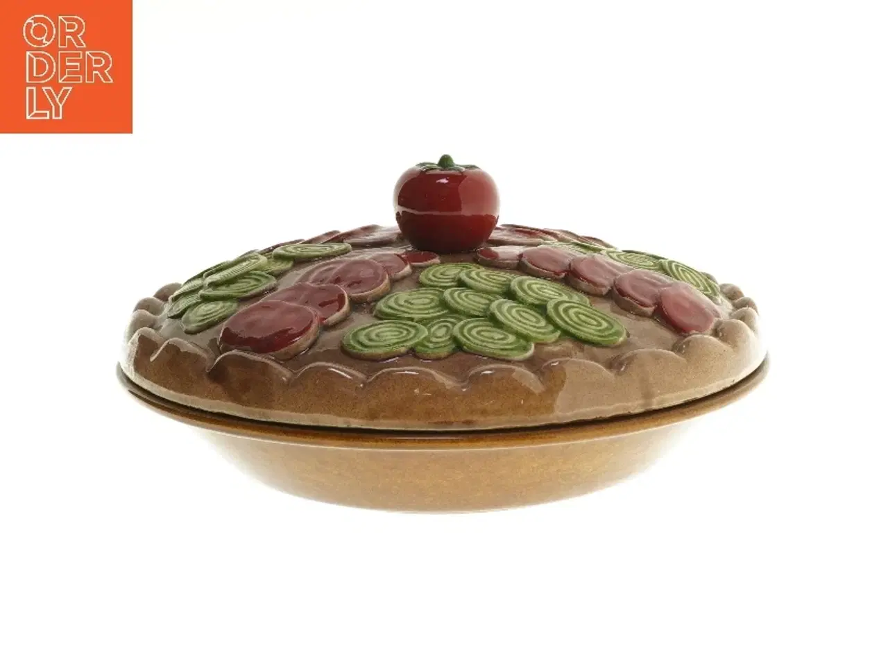 Billede 2 - Keramisk fad med låg (str. Ø 28 cm)