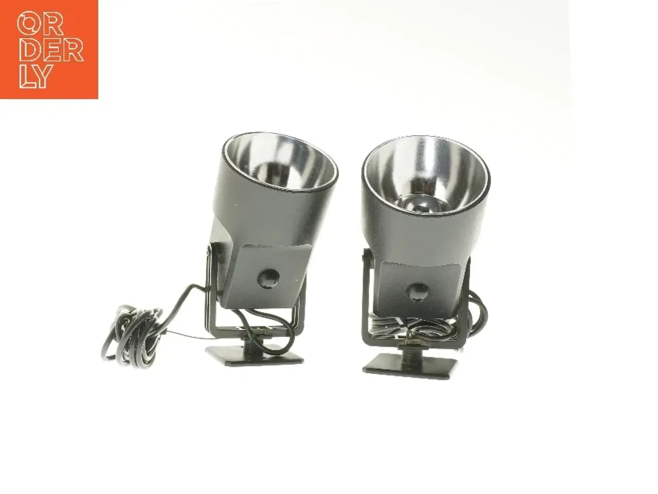 Billede 1 - Par af sorte spotlights (str. Ø 11x21 cm)