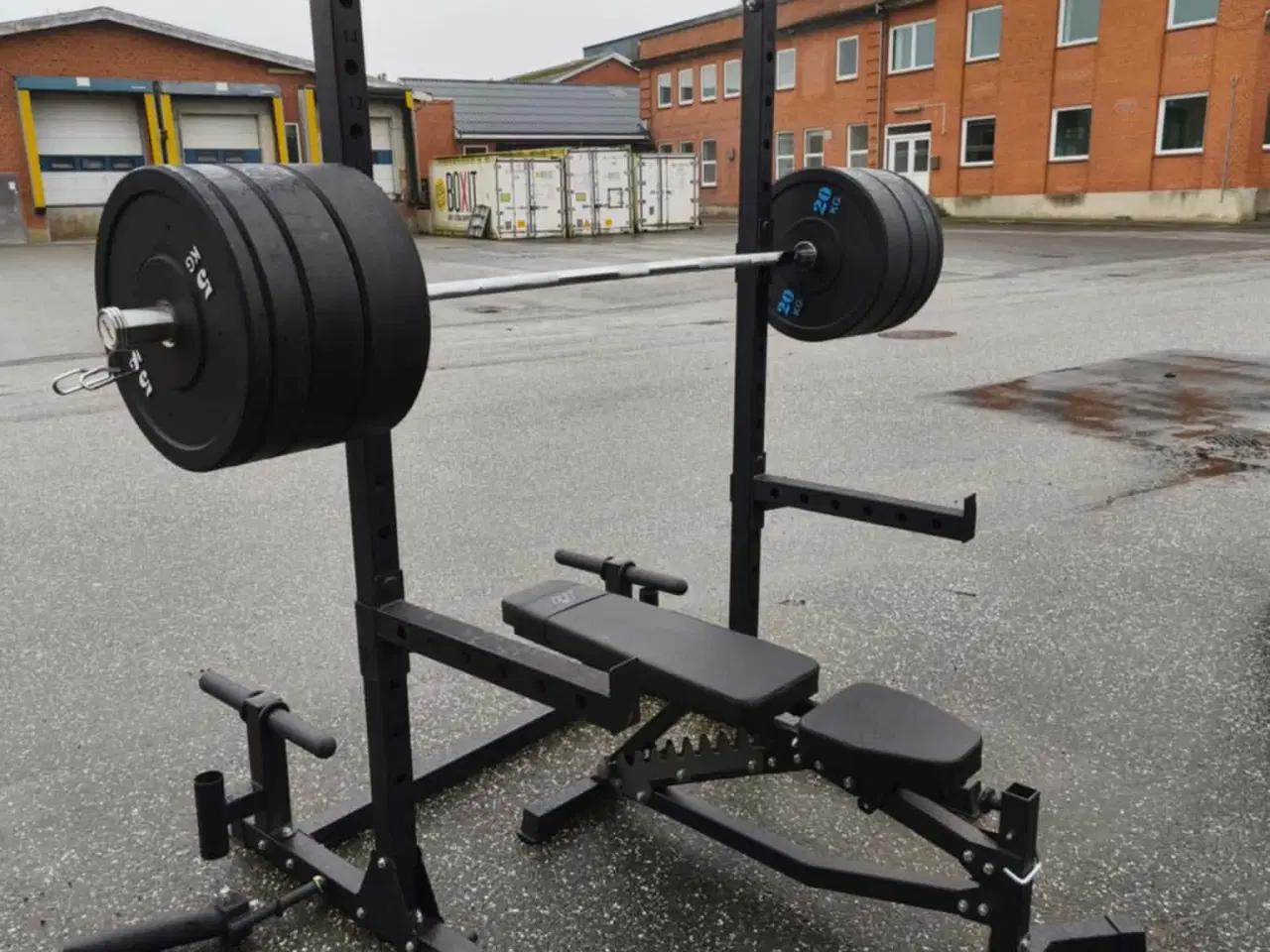Billede 5 - Komplet Squat Rack Sæt 100kg – Bænk, Ol Stang