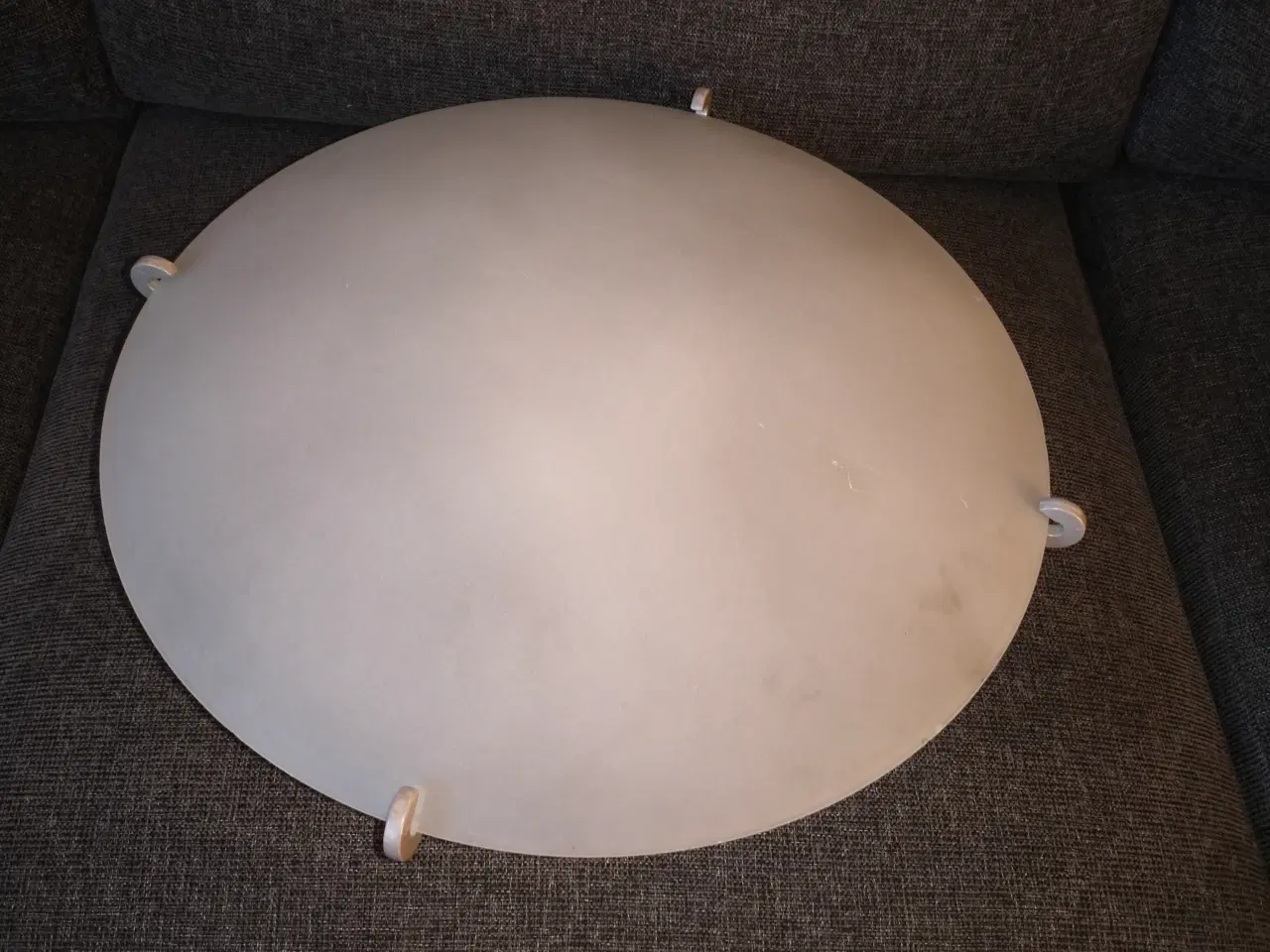 Billede 3 - Fin loft lampe af matteret glas og metal