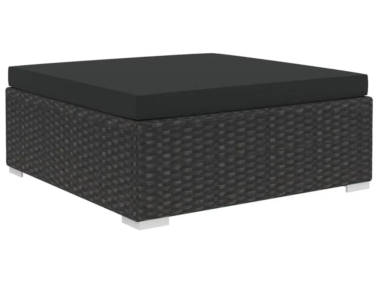 Billede 6 - Haveloungesæt 5 dele med hynder polyrattan sort