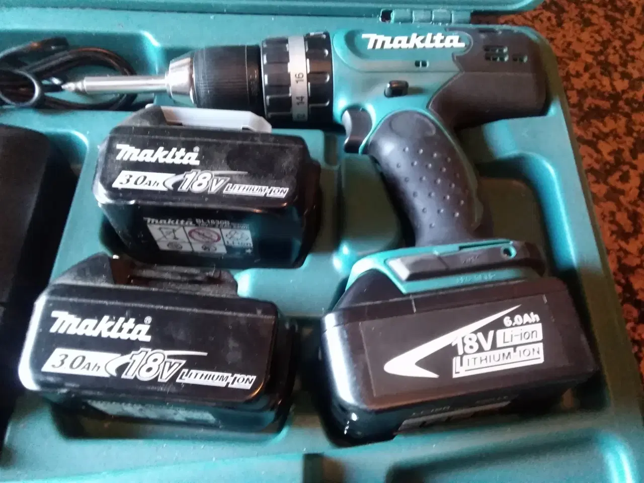 Billede 1 - 18 V Makita Velh OK m 3 store batterier Brugt få X