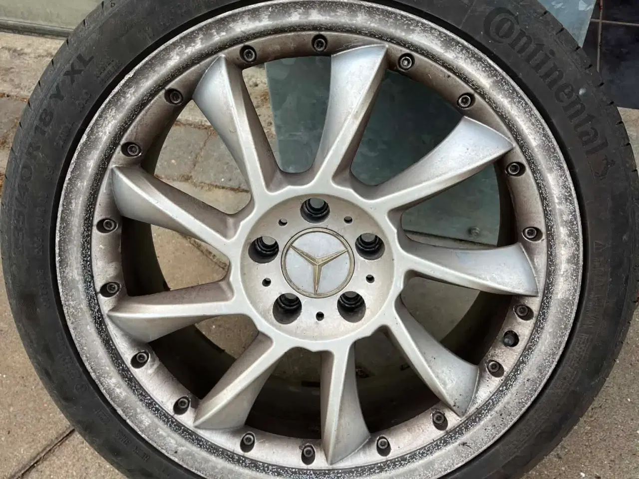 Billede 1 - Mercedes Turbinefælge 18" med Continental dæk