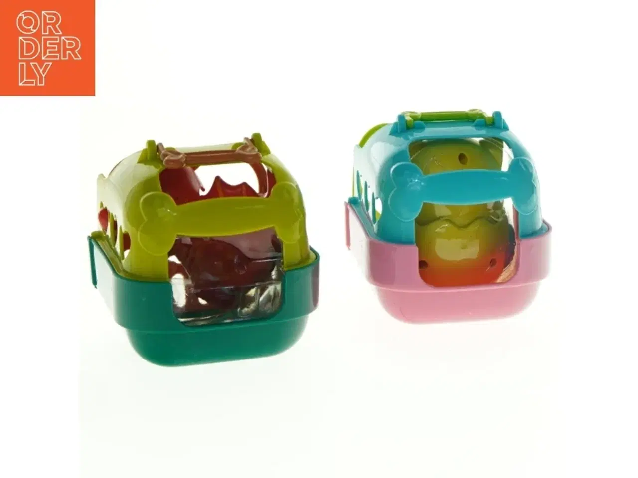 Billede 2 - Plastik dyr og transportkasser legetøjssæt (str. 9 x 8 cm)