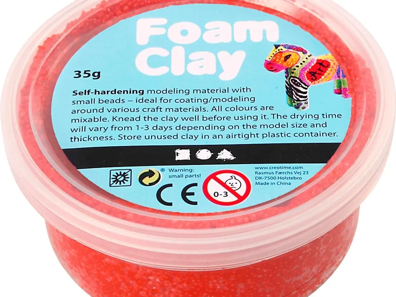 Billede 1 - Foam Clay® Rød - 35g Selvhærdende Modellering