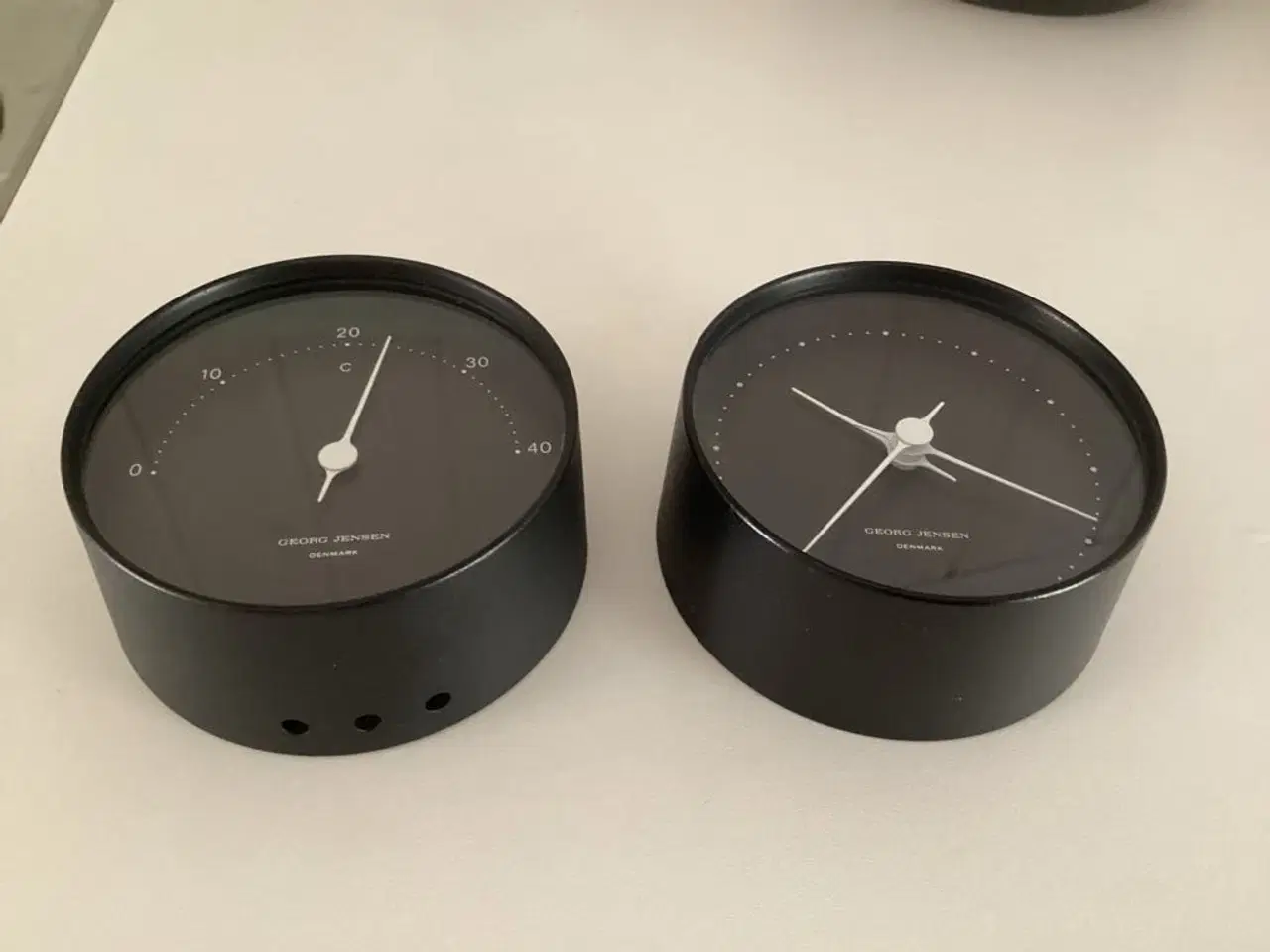 Billede 1 - Georg Jensen vægur og termometer. Samlet pris