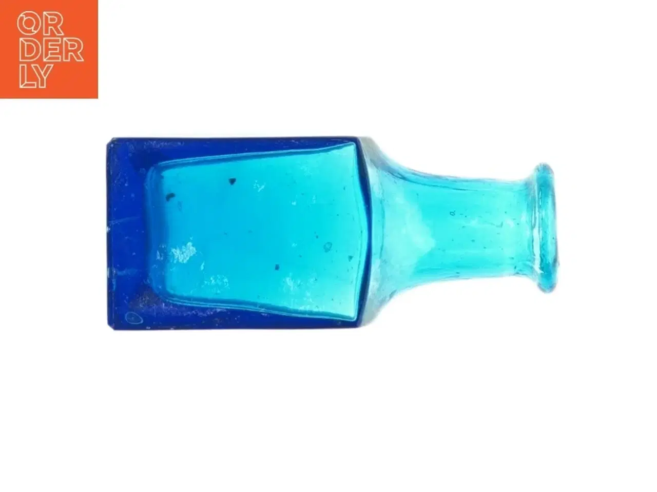 Billede 4 - Blå glasflaske (str. 11x4,5 cm)