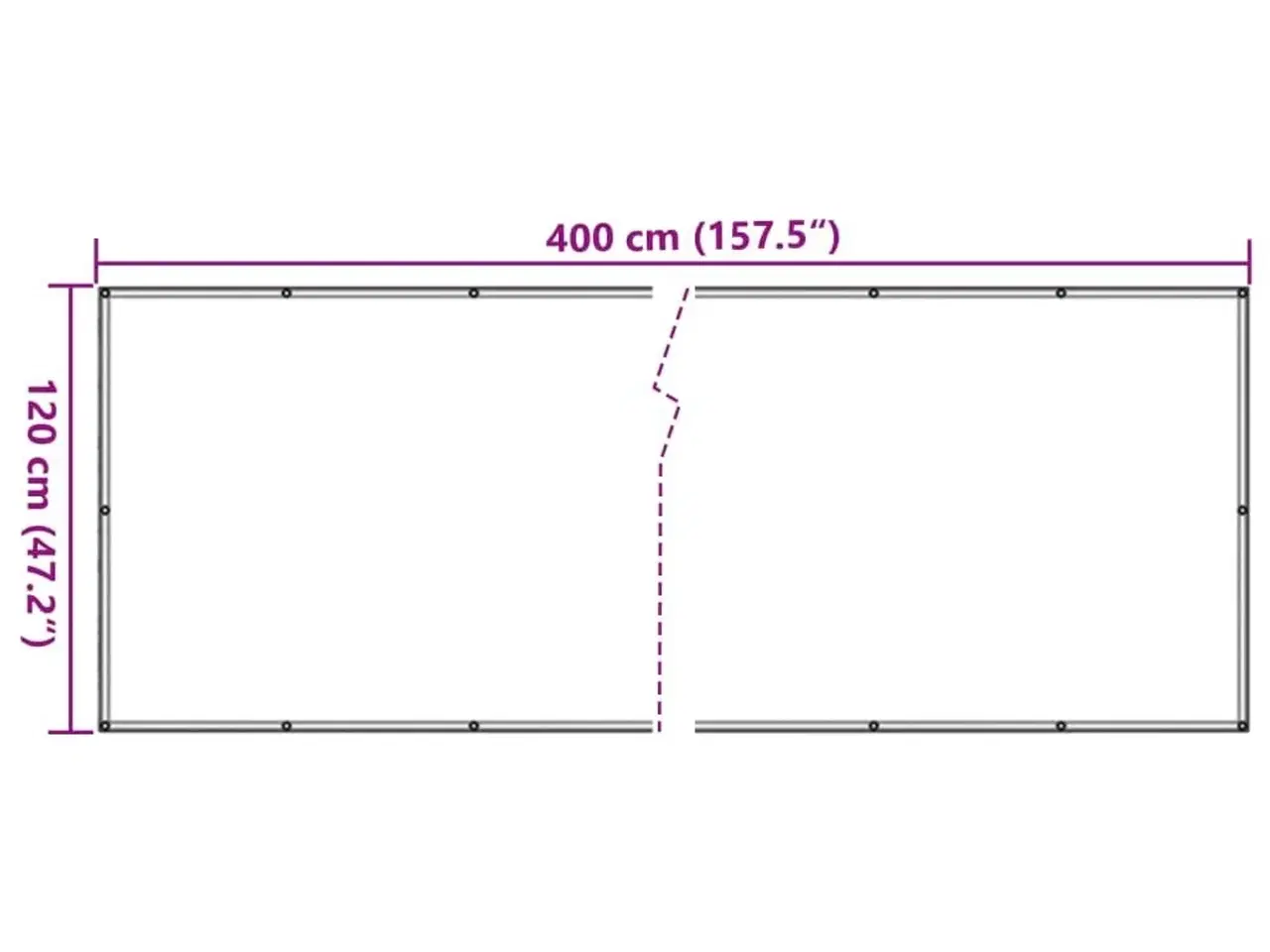 Billede 6 - Altanafskærmning 120x400 cm oxfordstof antracitgrå