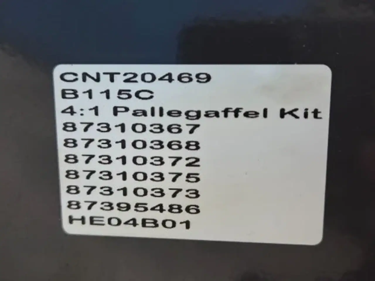Billede 21 - New Holland B115C Pallegafler Kit 87310367