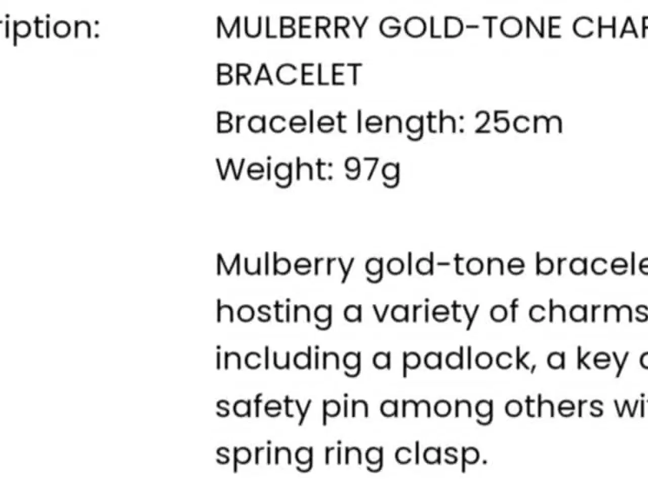 Billede 7 - MULBERRY  halskæde.