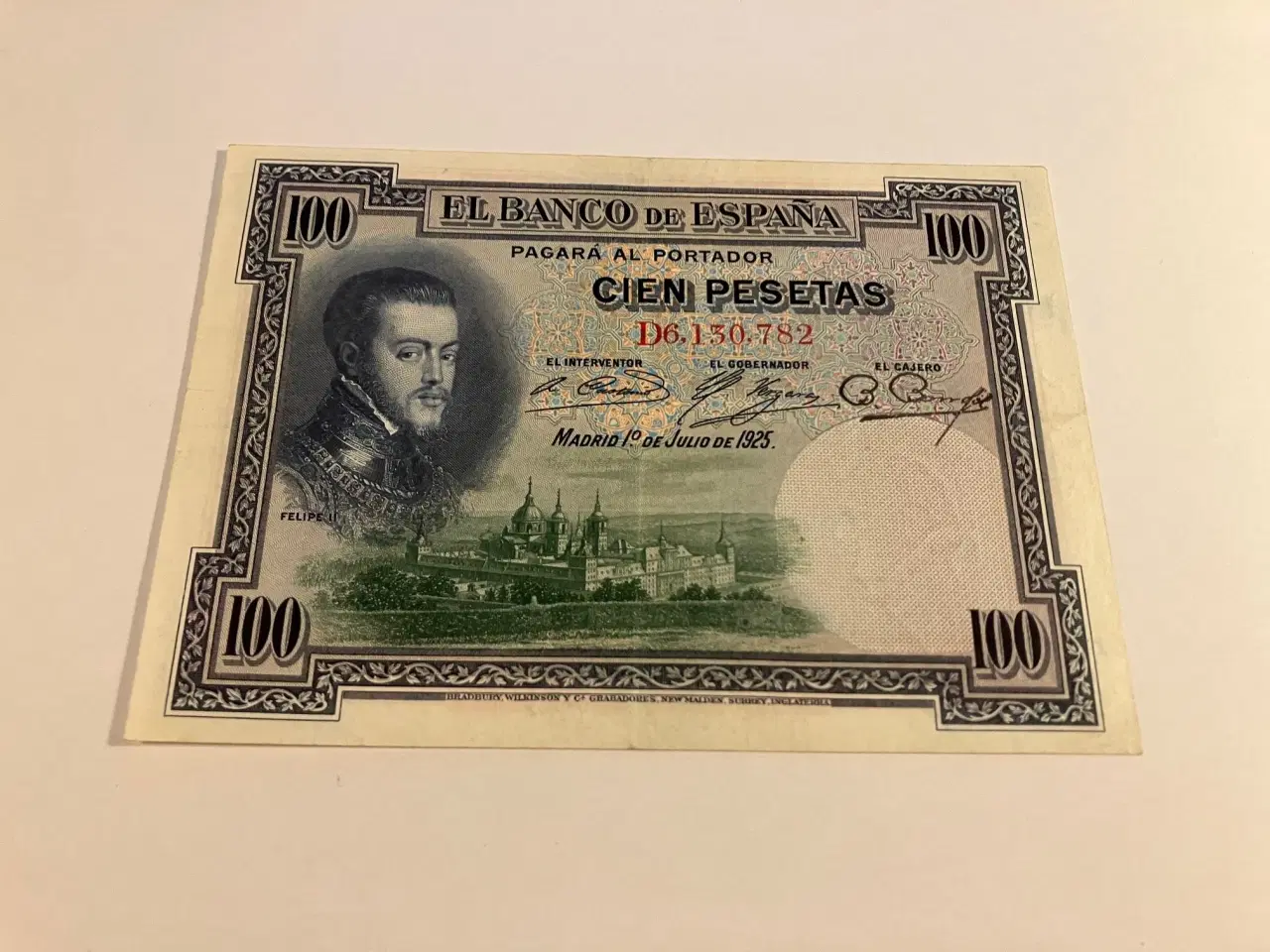 Billede 1 - 100 Pesetas 1925 Spain