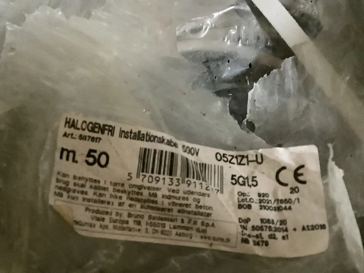 Billede 1 - Installeringskabet 500V - halogenfri + højtalerled