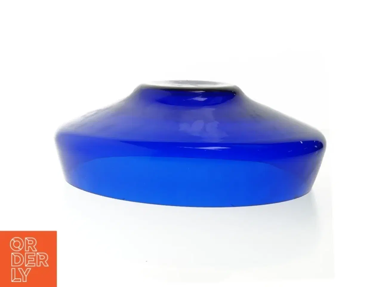 Billede 2 - Blåt glasfad (str. 27 x 7 cm)