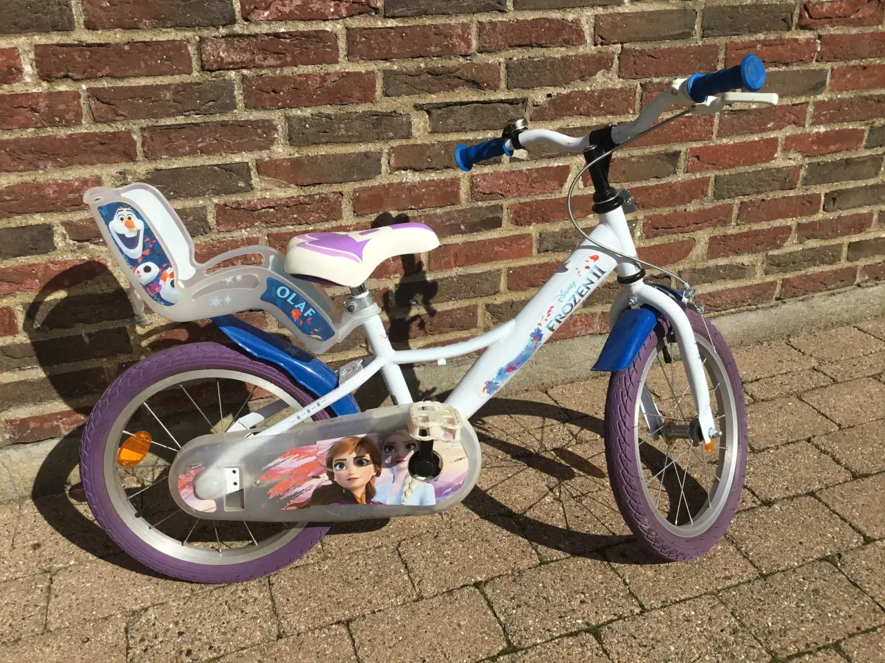 Billede 2 - Pigecykel 16” Disney Frozen hvid/lilla