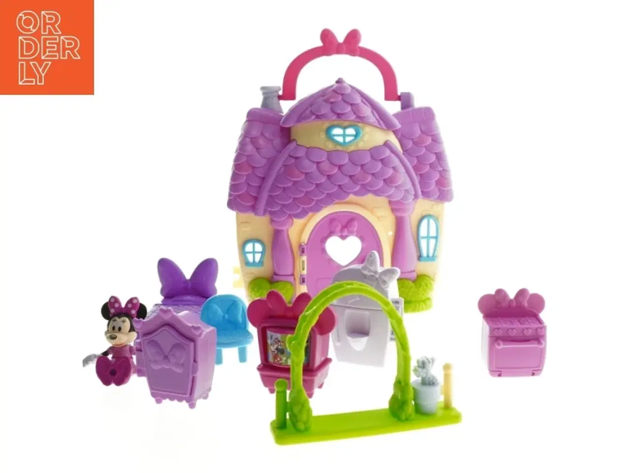 Billede 2 - Minnie Mouse legehus med figurer (str. 21x20x8 cm)