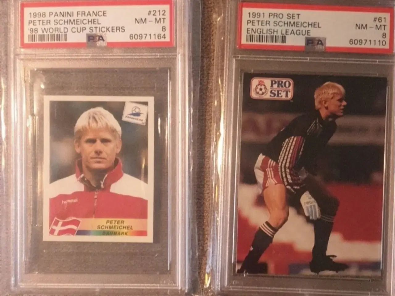 Billede 1 - Peter Schmeichel psa 8 fodbold kort 2 stk