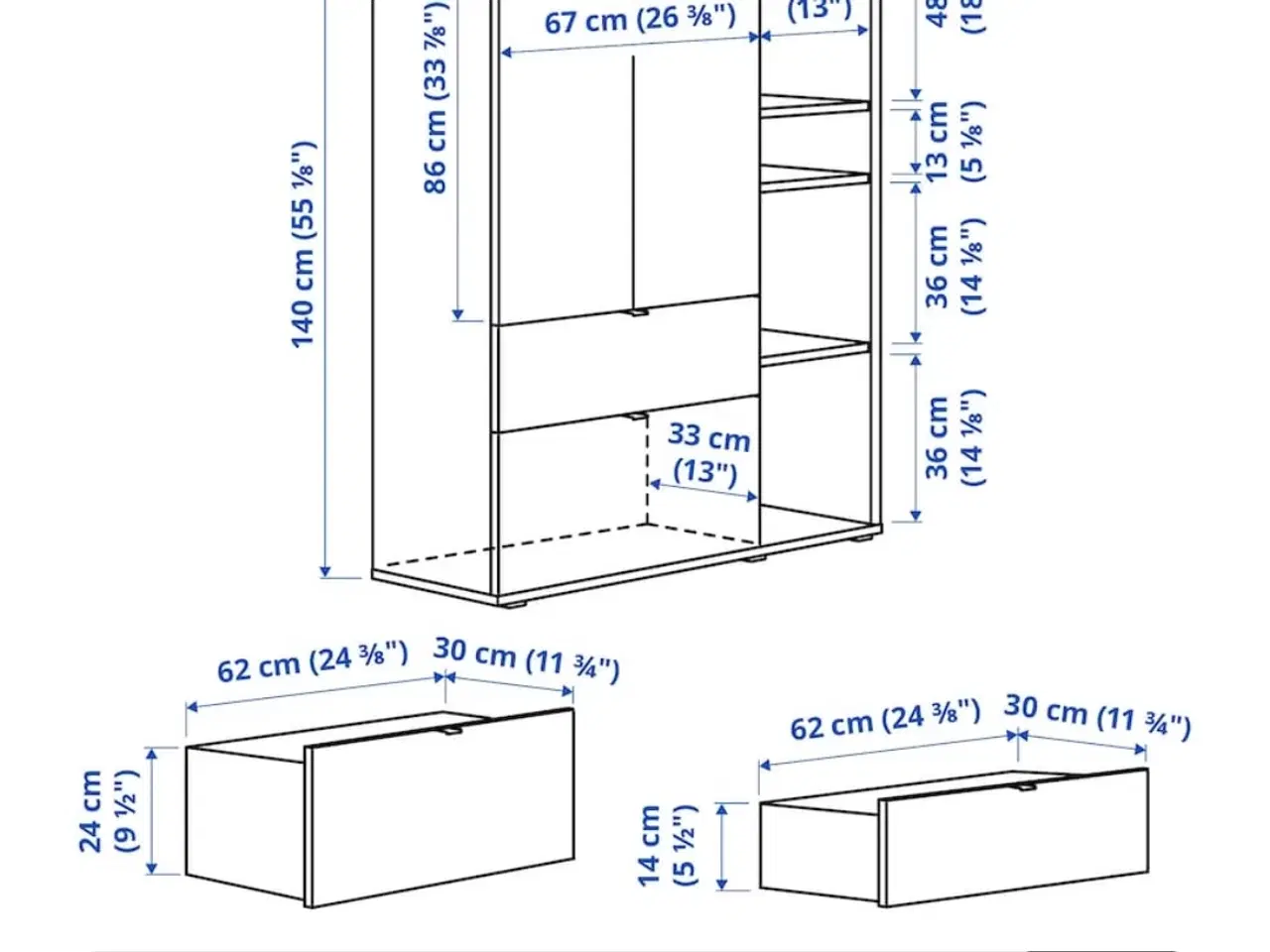 Billede 1 - Ikea Vihals skab