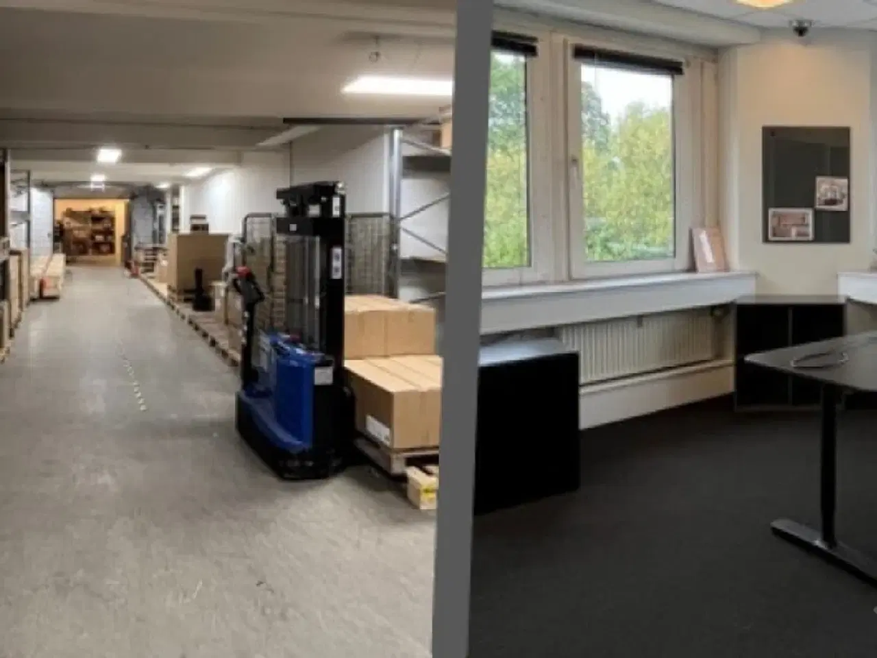 Billede 1 - Sjældent udbudt kombination af lager & kontor