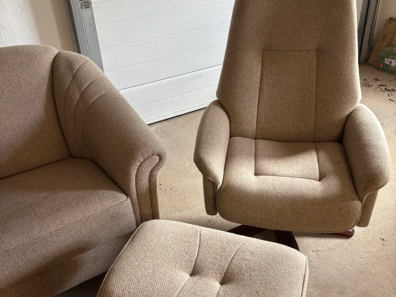 Billede 3 - Sofagruppe 3 Pers. + 1 + 1 drejestol m/skammel