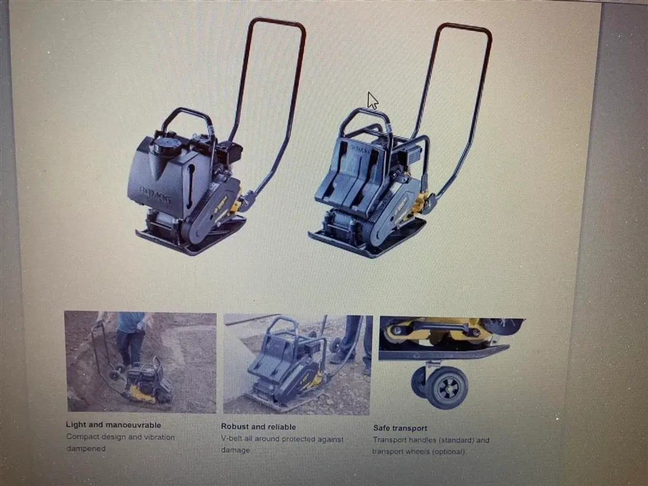 Billede 17 - Bomag BP 12/40 Kan udstyres med vandtank og spredebom