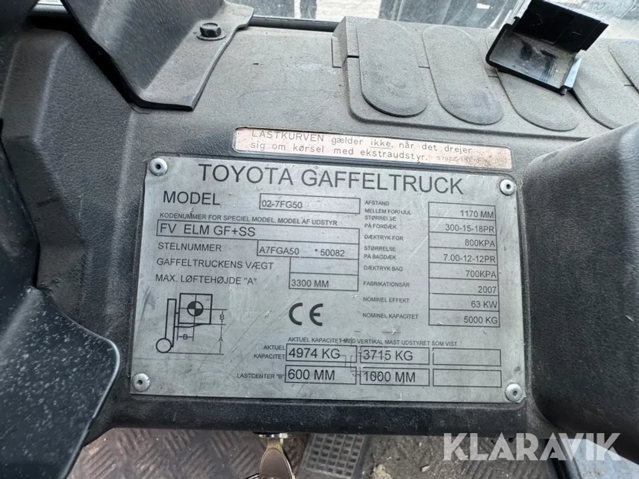 Billede 5 - Truck Toyota 02-7FG50 FV ELM GF+SS