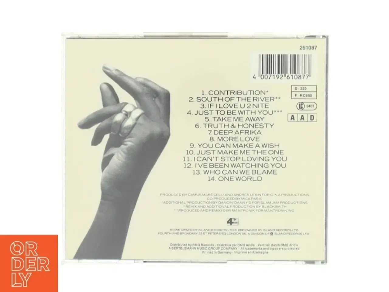 Billede 2 - Mica Paris - Contribution CD fra Island Records