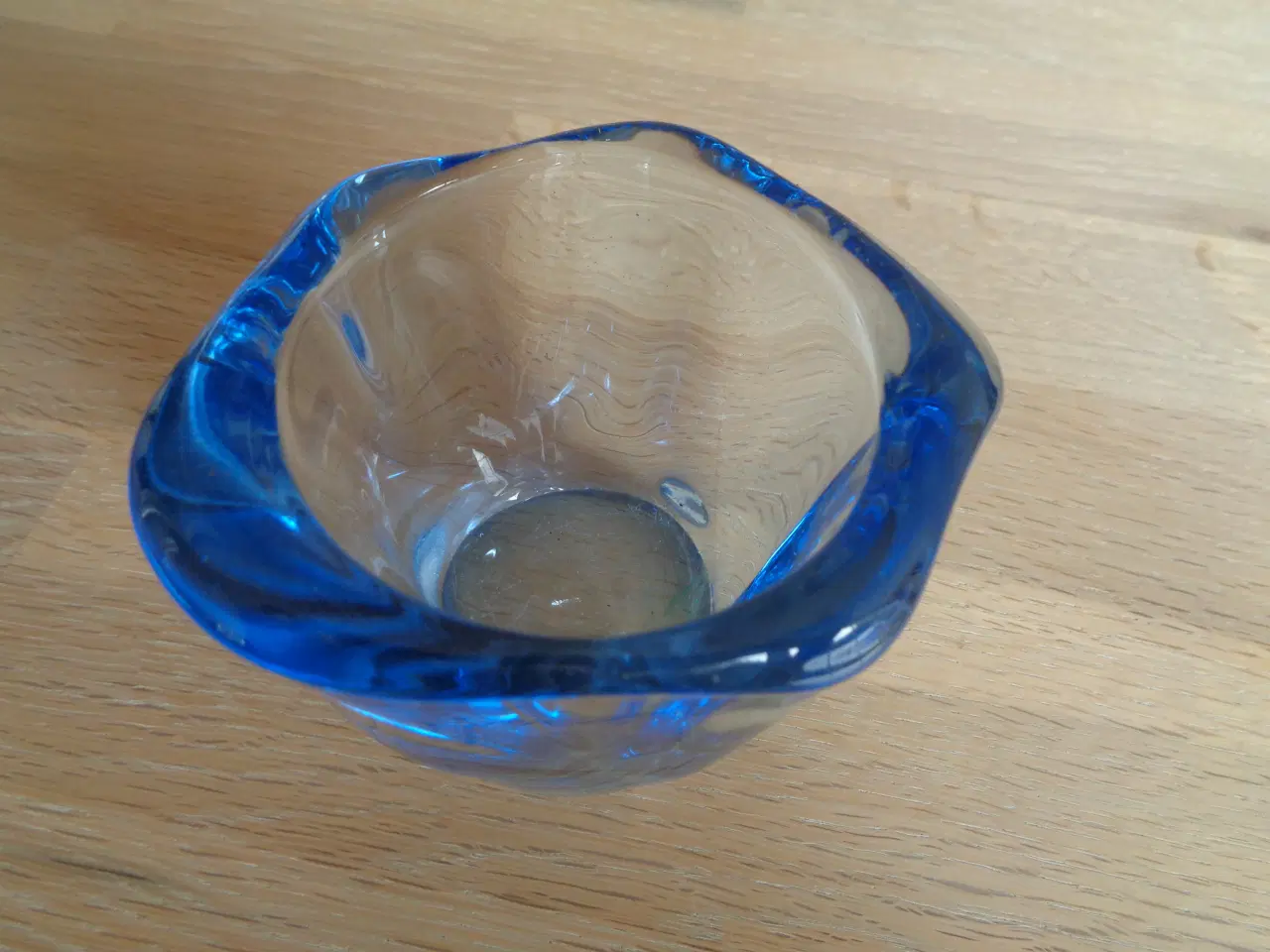 Billede 2 - Blå glas vase 