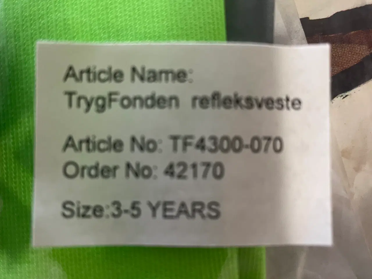 Billede 3 - Refleksvest fra TrygFonden 