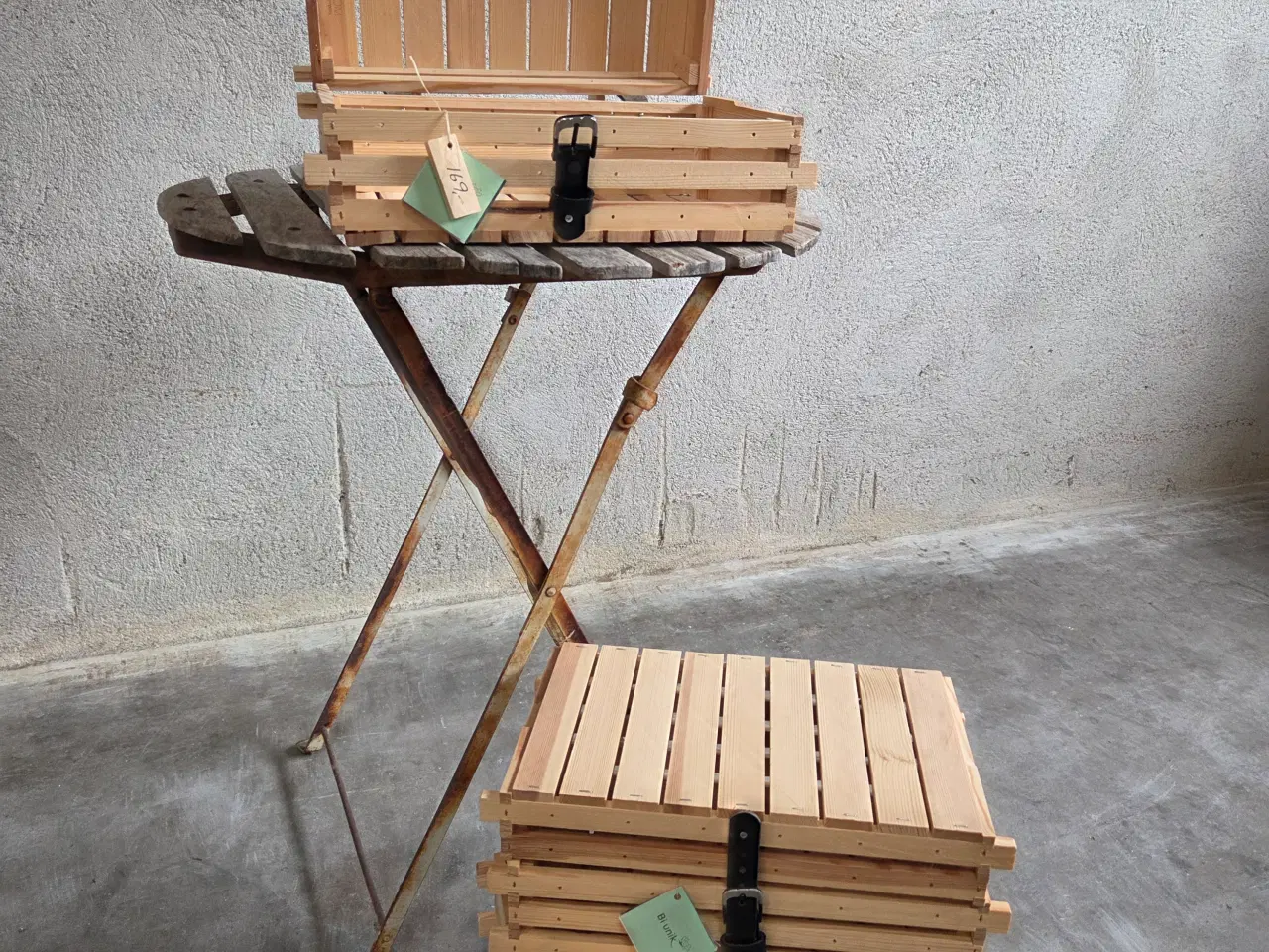 Billede 1 - Flotte kasser med læder lukninger - REST PARTI