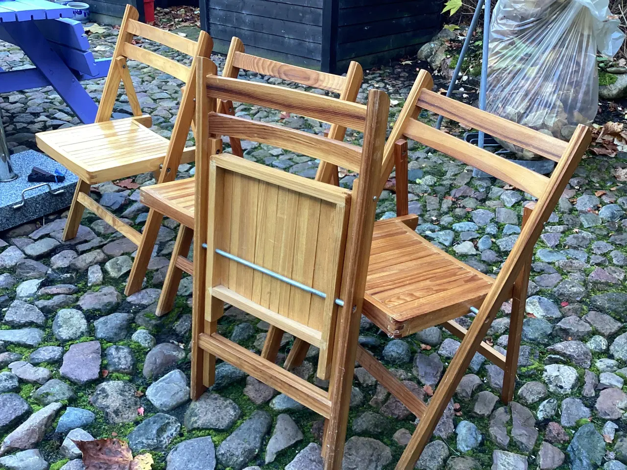 Billede 3 - Træ stole, klapstole