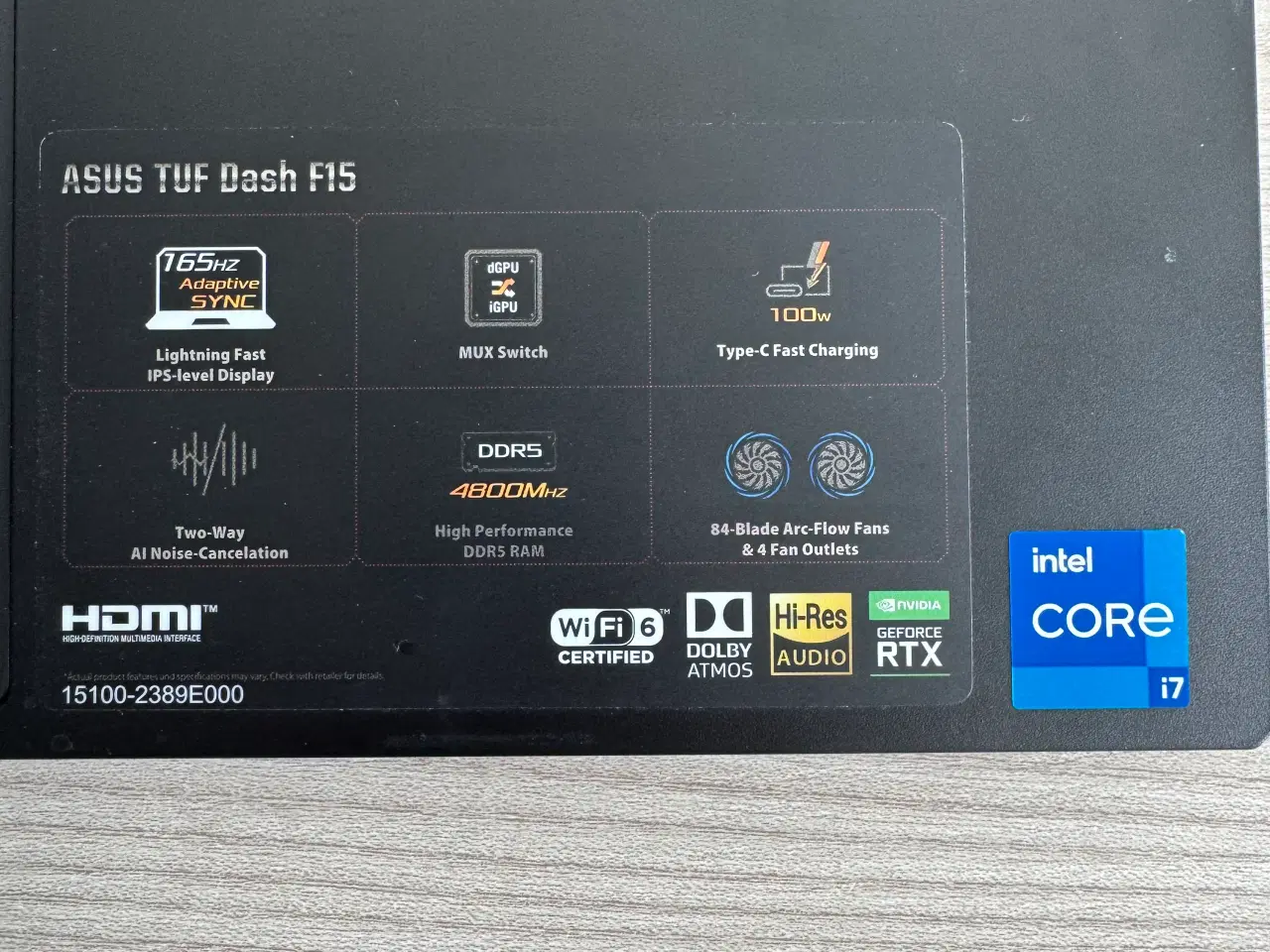 Billede 3 - Super ASUS gamer bærbar med RTX 3070 & Intel i7