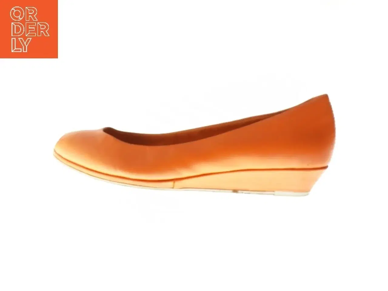 Billede 1 - Orange læder ballerina sko fra Vagabond (str. 37 )