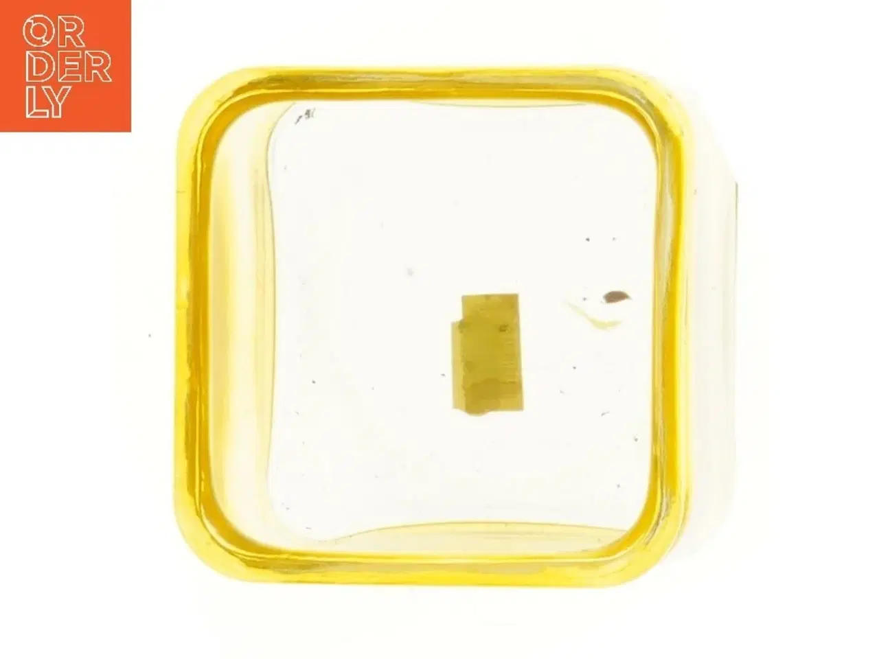 Billede 2 - Gul glasvase (str. 12x12x12 cm)