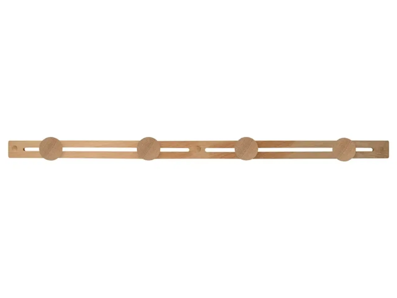Billede 1 - 16 stk. Knagerække 4 knopper, 58,5 cm, egetræ